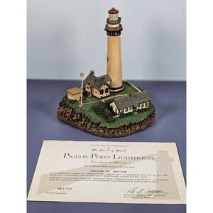 Danbury Mint Pigeon Point Lighthouse Sculpture Beacon By The Sea With COA